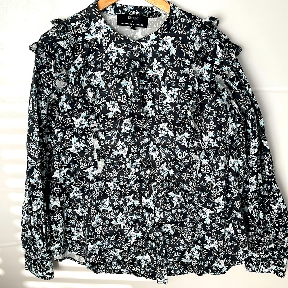 Erdem x Universal standard button down blouse.